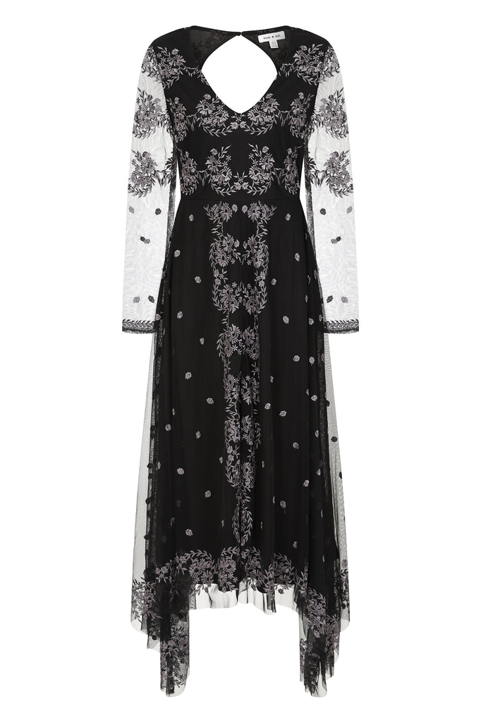 Embroidered Hanky Hem Dress