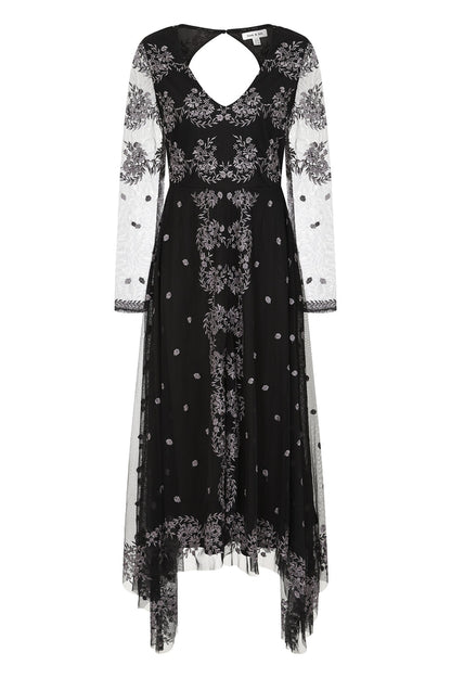 Embroidered Hanky Hem Dress