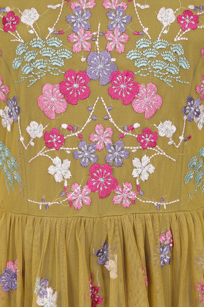 Floral Embroidered Maxi Dress